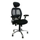 Heavy duty mesh office chair in black with ergonomic high back, 540mm wide seat, from Lockwoodhume, 150kg capacity.