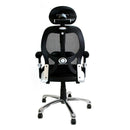 Heavy duty black mesh office chair with ergonomic high back, 540mm wide seat, and 150kg capacity by Lockwoodhume