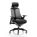 Flex Task Operator Chair - Synchro Tilt Mesh Back - Black Frame