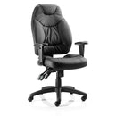 Lockwoodhume Foxley heavy-duty office chair in black fabric, designed for 20-25 stone users.