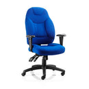 Foxley Heavy Duty Office Chair in black fabric, 150kg capacity, with wide seat and 3-lever mechanism