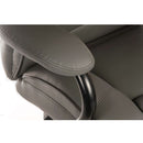 Grey leather bariatric office chair with heavy-duty construction, suitable for up to 27 stone, by Lockwoodhume.