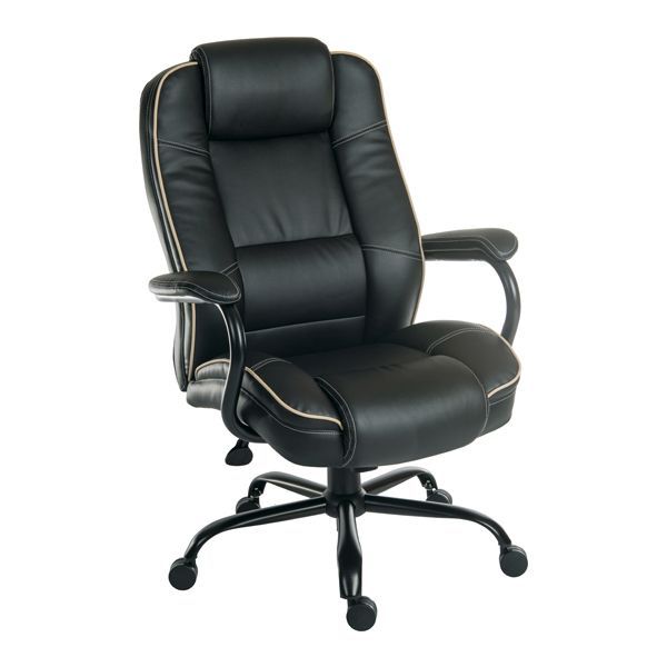 Goliath Duo Leather Heavy Duty Chair Black