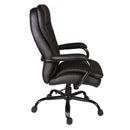 Black leather Goliath Heavy Duty Office Chair designed for bariatric use, supporting up to 27 stone.