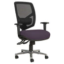 Blue mesh bariatric office chair by Steelco, designed for 35 stone capacity, featuring ergonomic support and a modern style.