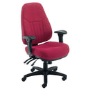 Heavy-duty black fabric office chair designed for 20-25 stone, by Lockwoodhume, featuring ergonomic support