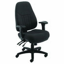 Heavy duty black fabric office chair by Lockwoodhume for 20-25 stone, designed for big and tall users.