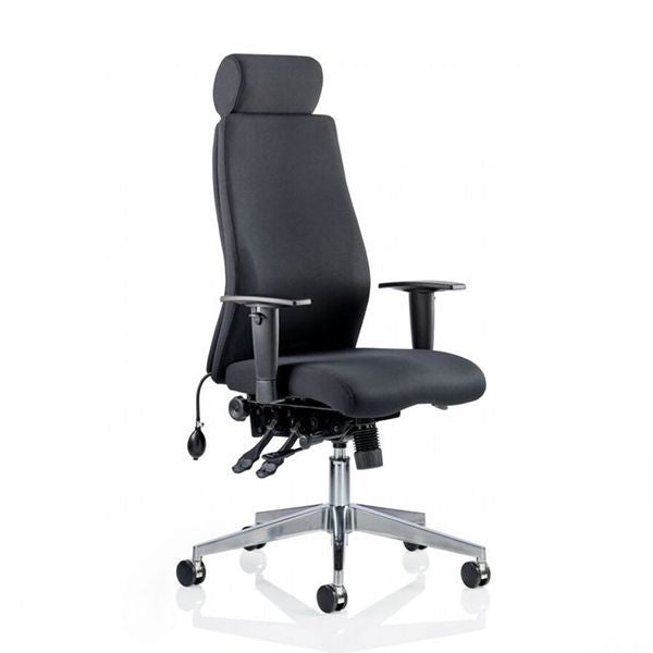 Jet 24 Hour Fabric Ergonomic Chair 23.5 Stone