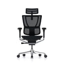 Ergohuman Mirus Elite mesh office chair in black with adjustable headrest for ergonomic support 7