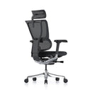 Ergohuman Mirus Elite mesh office chair in black with adjustable headrest for ergonomic support 2