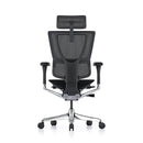 Ergohuman Mirus Elite mesh office chair in black with adjustable headrest for ergonomic support 8