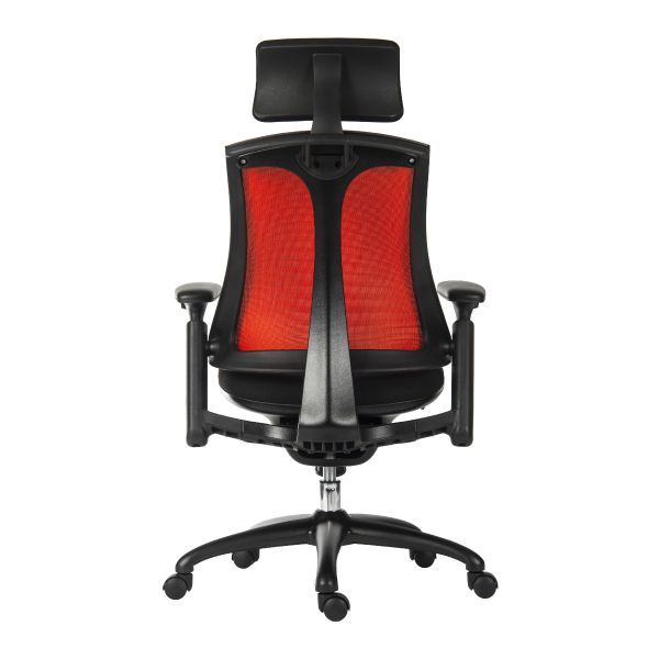 Teknik Rapport Mesh Back Office Chair with Headrest - Red