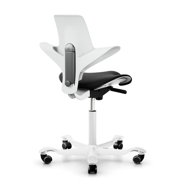 HAG Capisco Puls 8020 White Saddle Chair - In Stock