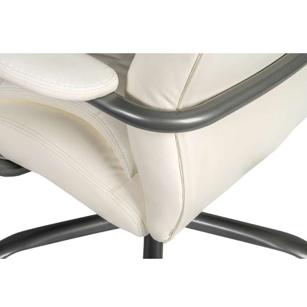 Goliath White Leather Heavy Duty Office Chair 27 Stone