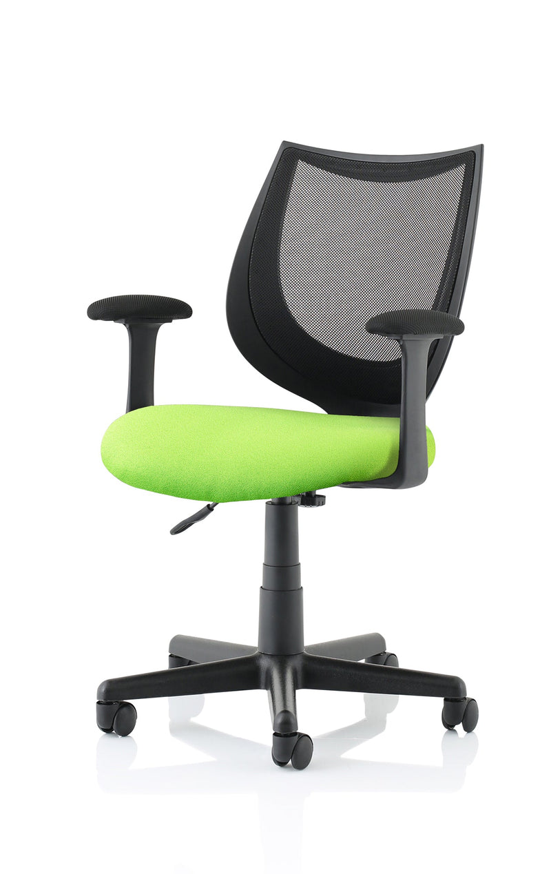 Camden Medium Back Black Mesh Task Operator Office Chair With Arms