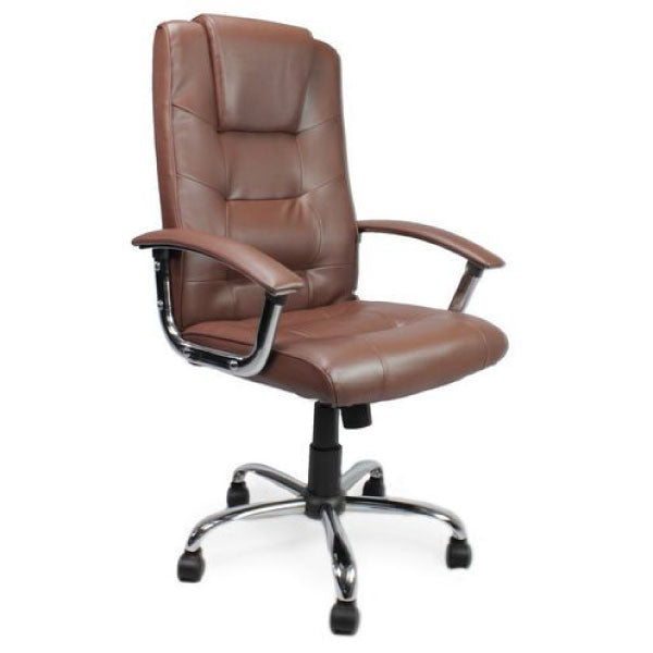 Elvedon Leather Heavy Duty Office Chair 23.5 Stone